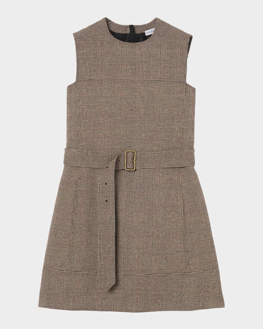checked woven mini dress Malina Checked Woven Mini Dress In Black Check - 48% Off