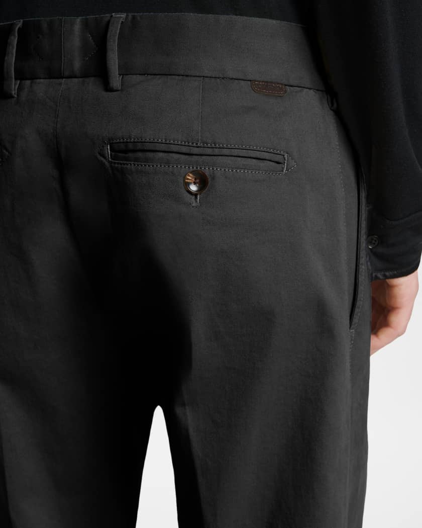 TOM FORD Men's Comfort Stretch Slim Flat-Front Trousers | Neiman