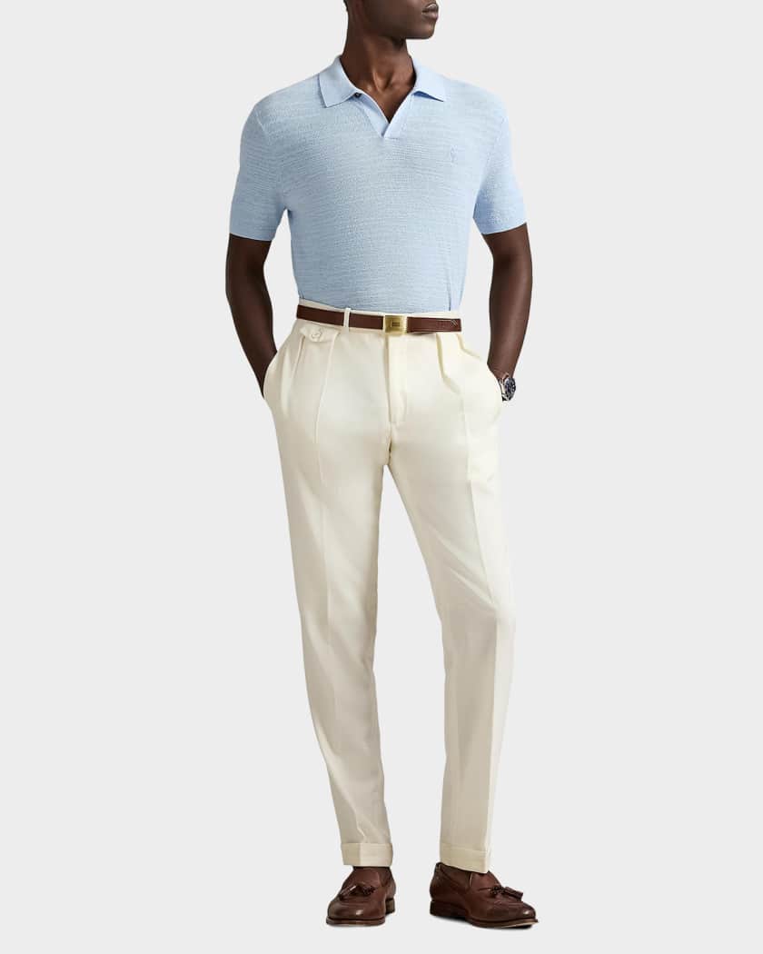 Polo Ralph Lauren Men's Cotton and Linen Textured Short-Sleeve