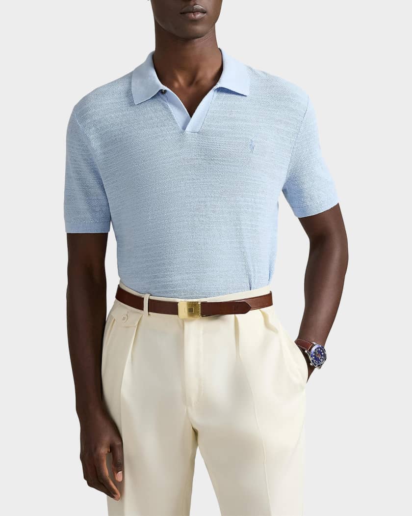 Polo Ralph Lauren Men's Cotton and Linen Textured Short-Sleeve