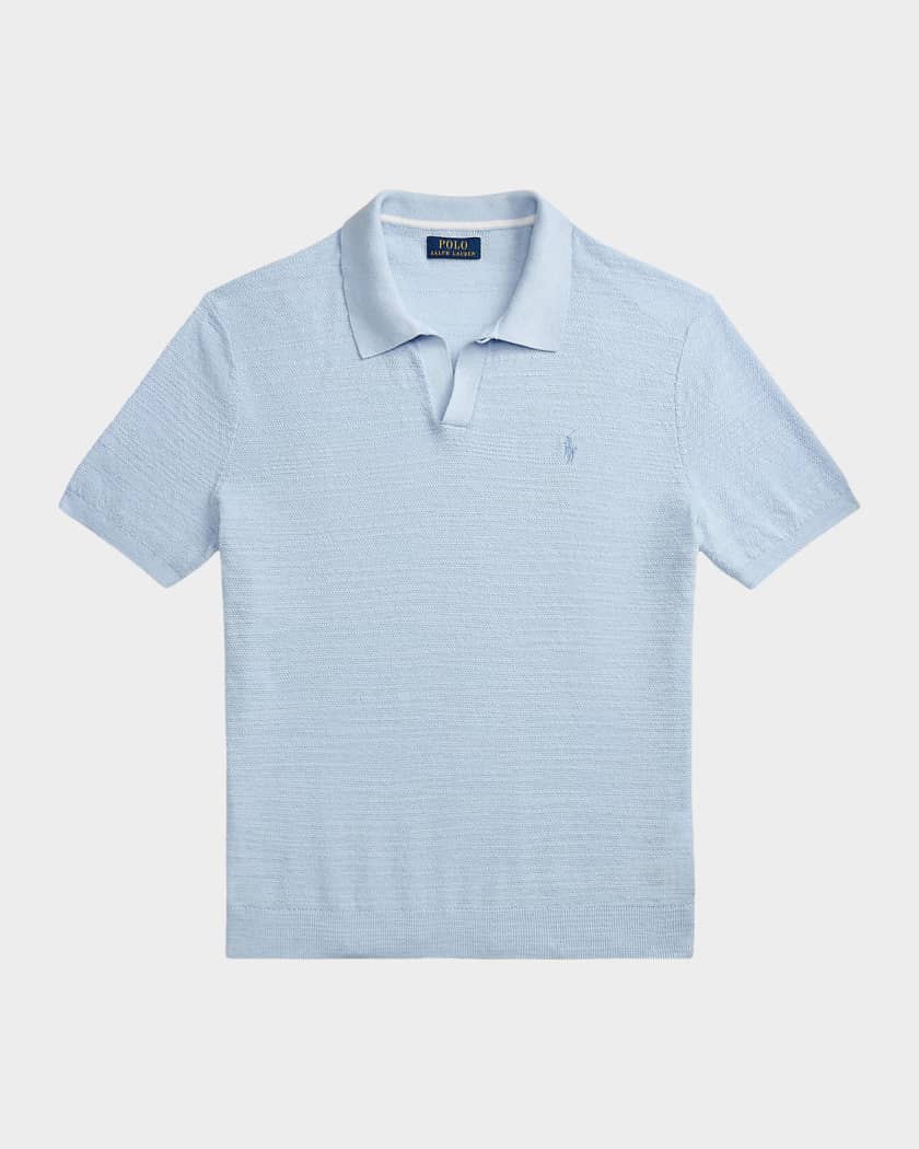 トップス Polo by Ralph Lauren Polo Ralph Lauren Men's Cotton and Linen Textured Short-Sleeve