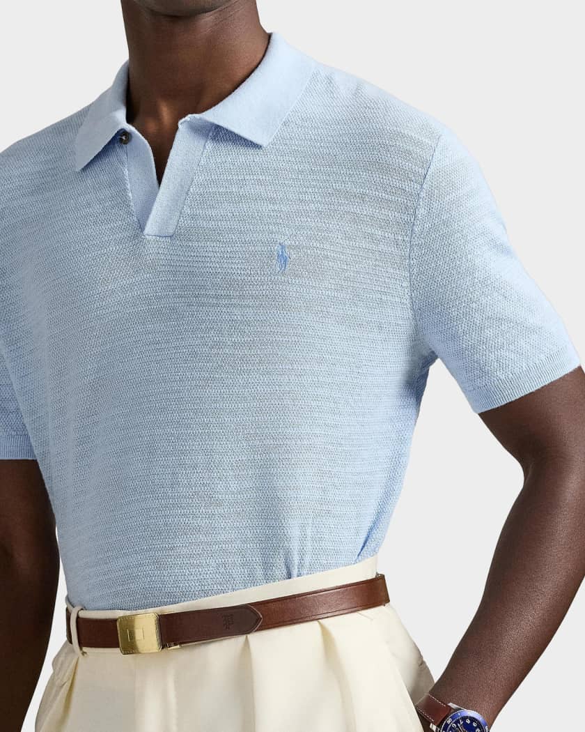 Polo Ralph Lauren Men's Cotton and Linen Textured Short-Sleeve