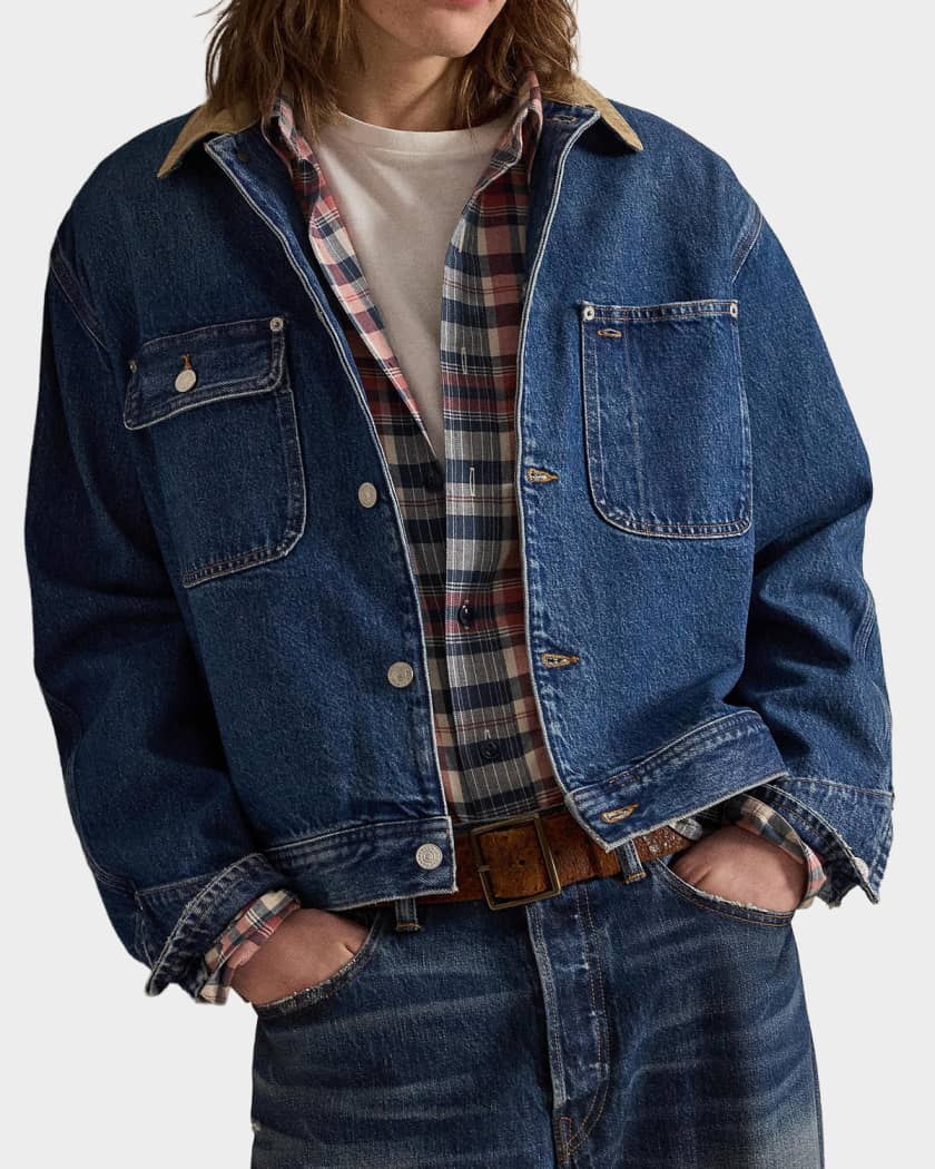 Polo Ralph Lauren 3X1 Denim Bomber Jacket | Neiman Marcus