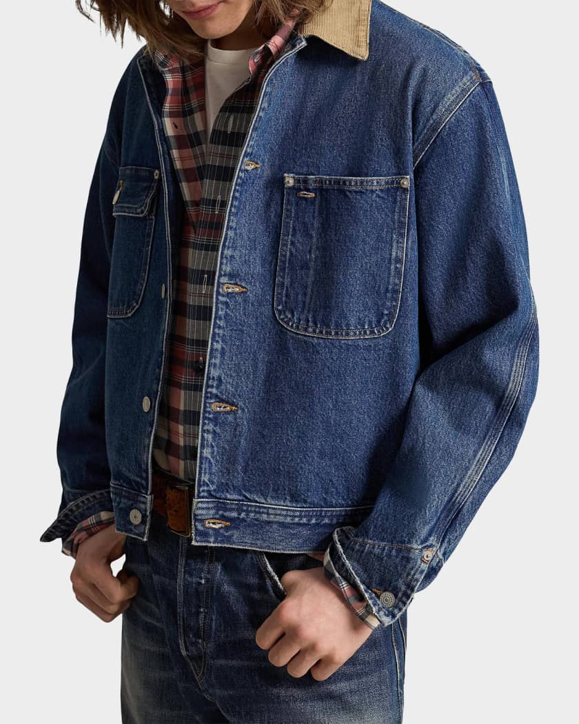 Polo Ralph Lauren 3X1 Denim Bomber Jacket | Neiman Marcus
