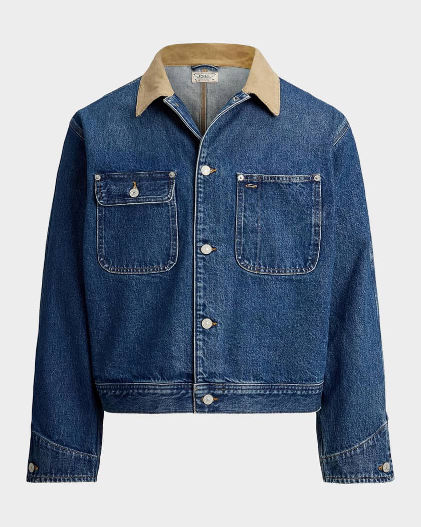 Polo Ralph Lauren 3X1 Denim Bomber Jacket | Neiman Marcus