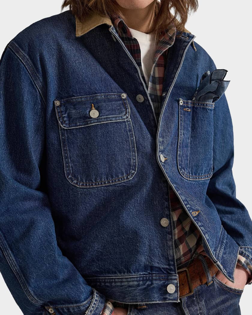 Polo Ralph Lauren 3X1 Denim Bomber Jacket | Neiman Marcus