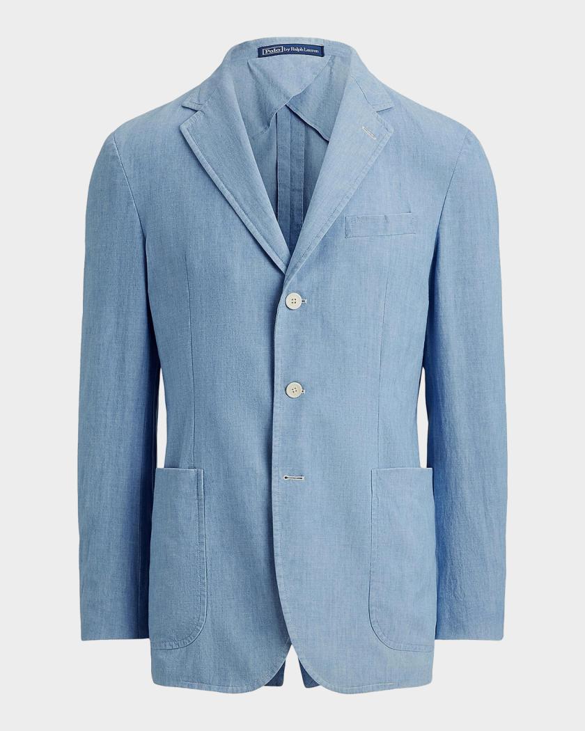Polo Ralph Lauren Men's Chambray Cotton Sport Coat | Neiman Marcus
