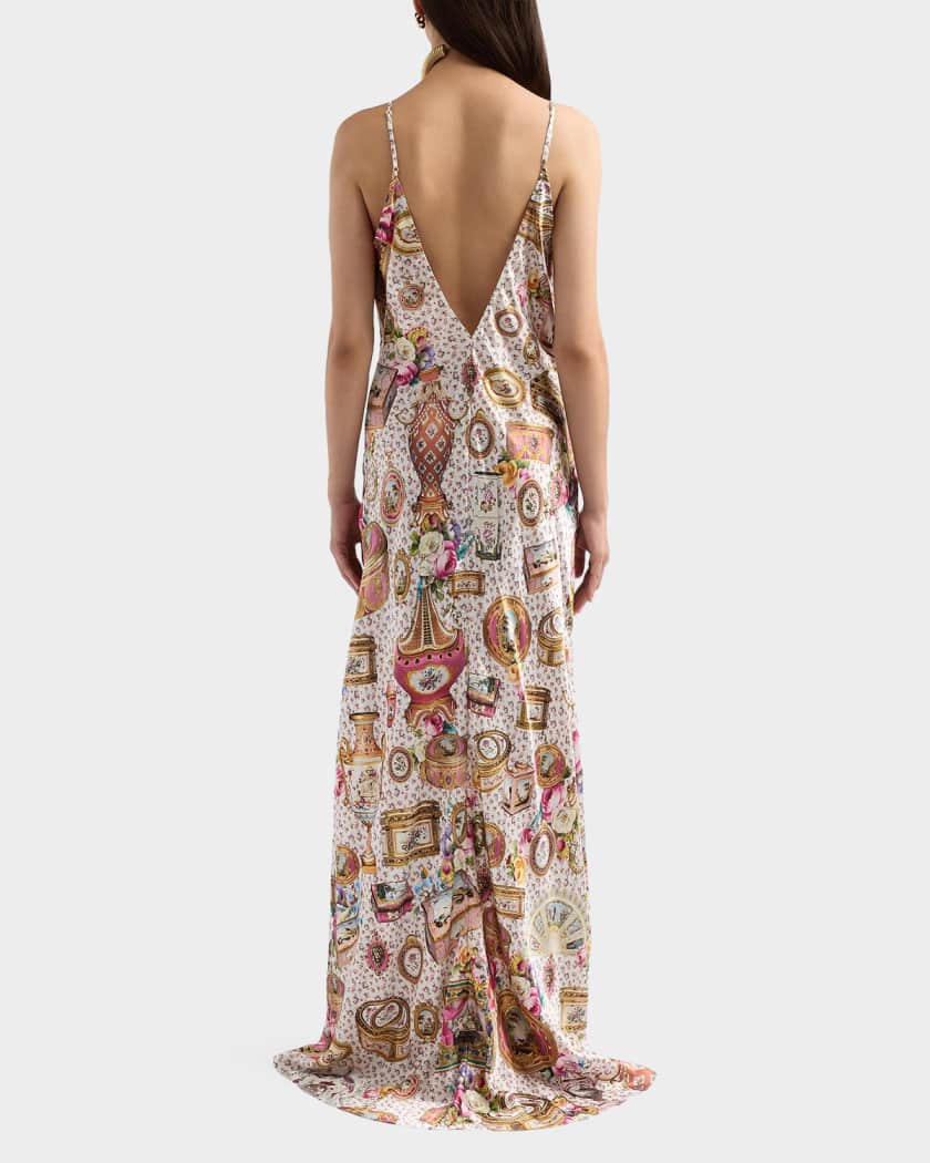 Camilla Met x Camilla In The Heart of Art Silk Maxi Slipdress