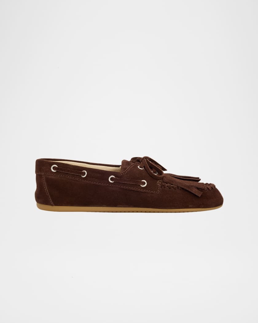 MIU MIU フリンジ付きブラックローファー fringe loafers Miu Miu Fringe Suede Moccasin Loafers | Neiman Marcus