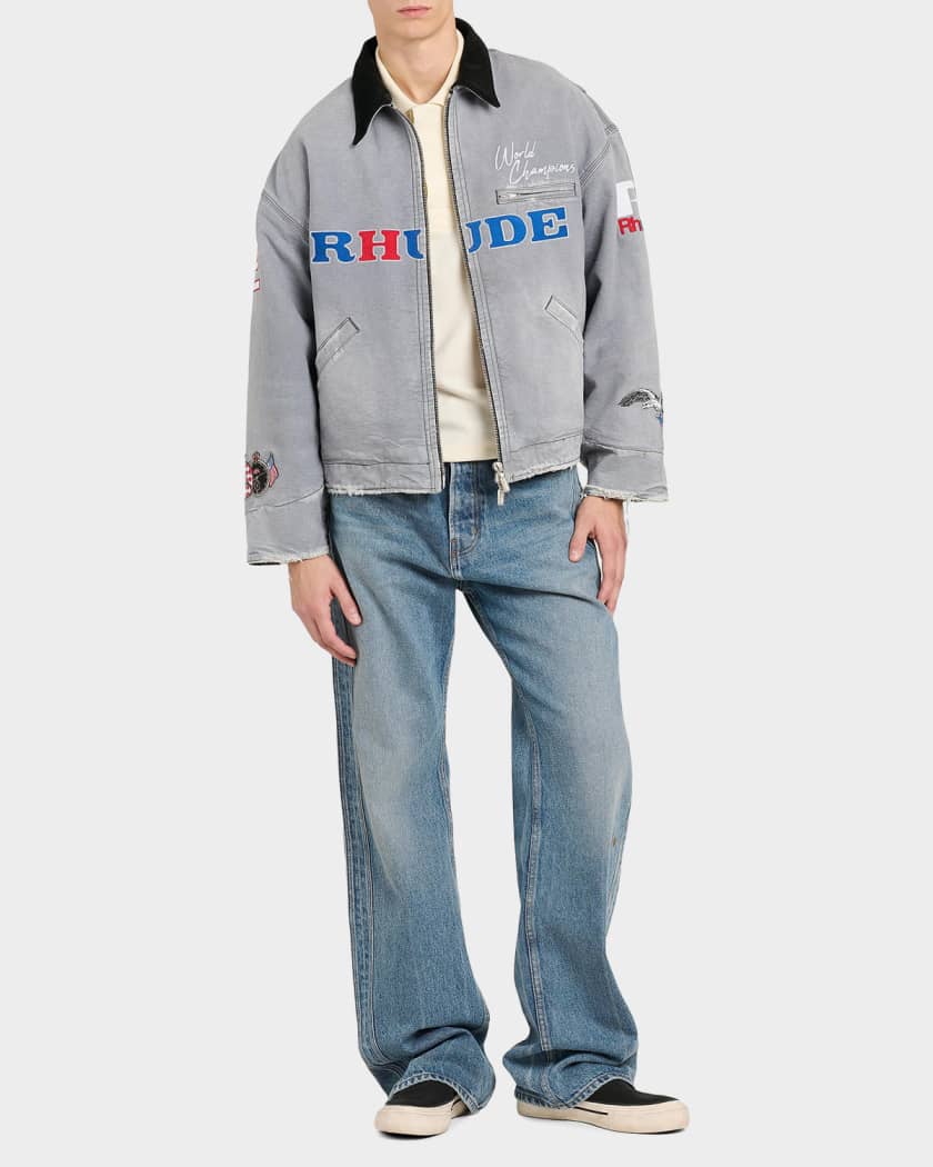 Rhude Men's Pintuck 90s Traxedo Baggy Jeans | Neiman Marcus