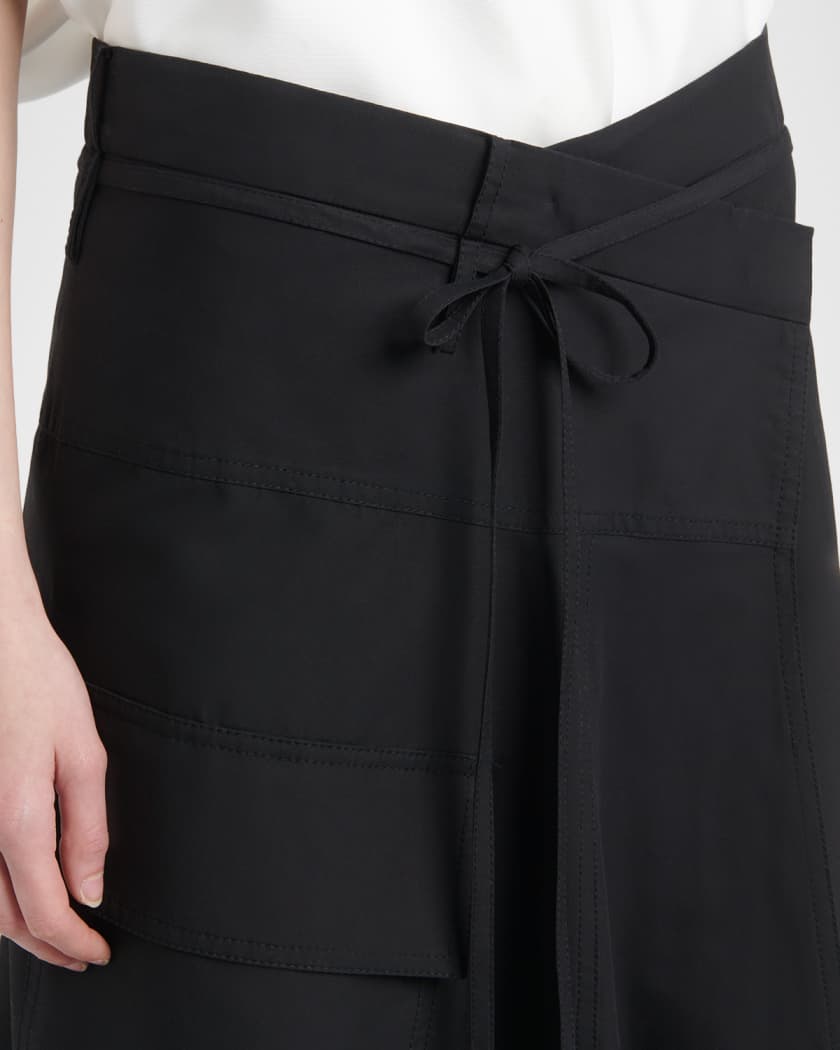 Bottega Veneta Asymmetric Cotton Toile Maxi Skirt | Neiman Marcus