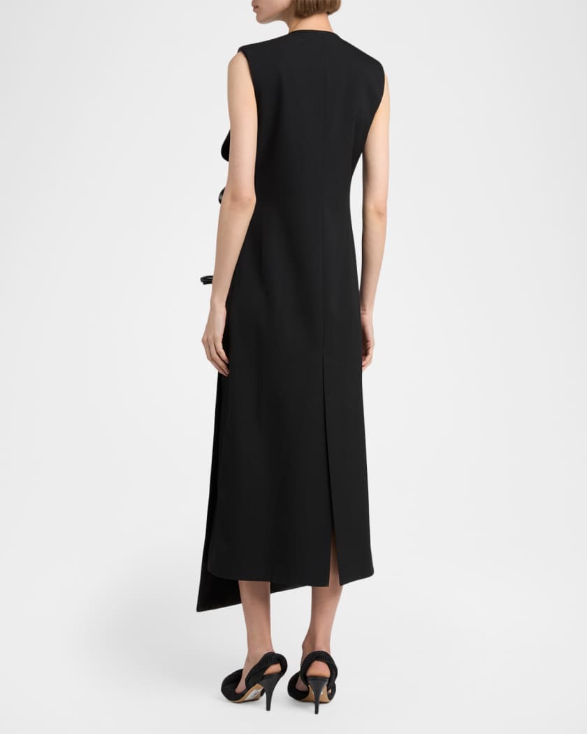 bottega veneta asymmetric halterneck midi dress Bottega Veneta