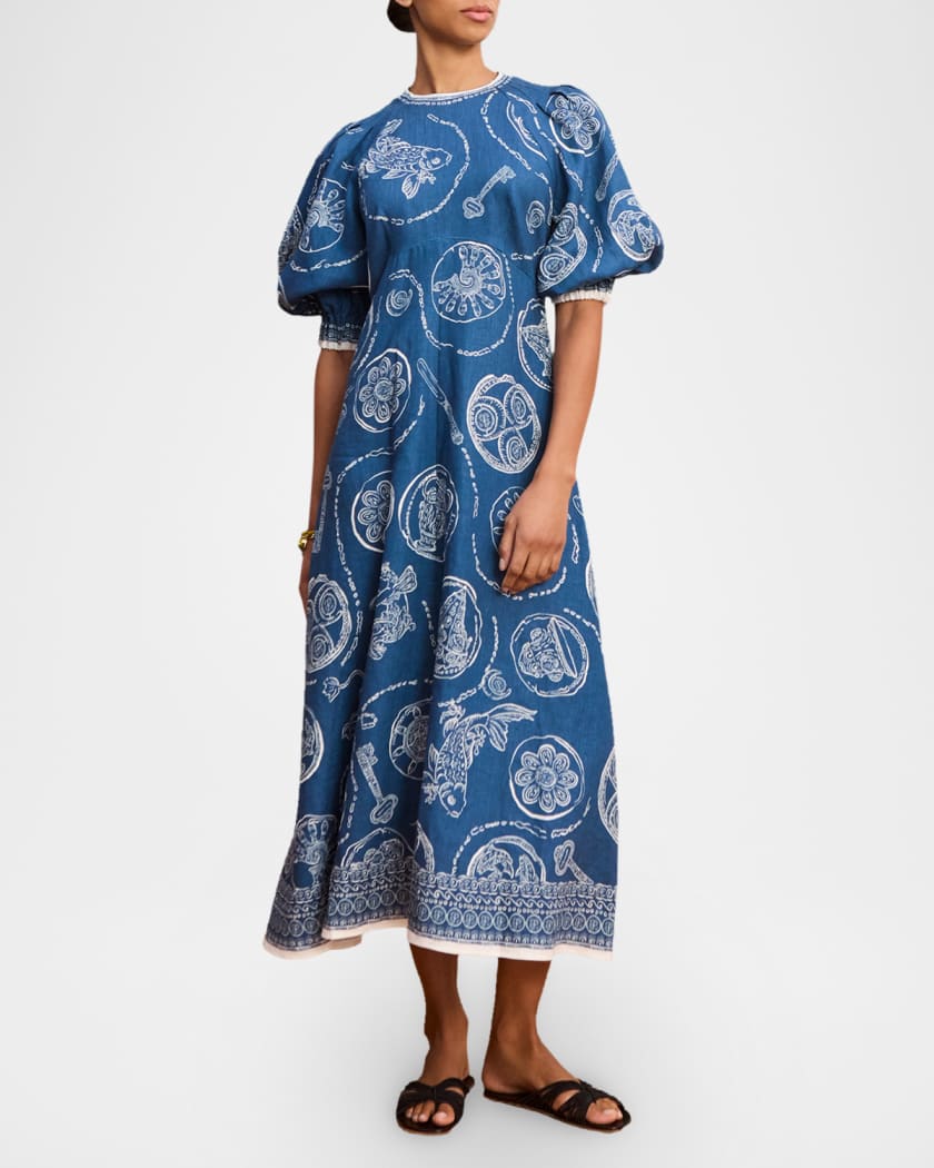 knee length dresses for ladies LUCKY LINEN MINI DRESS main image 0