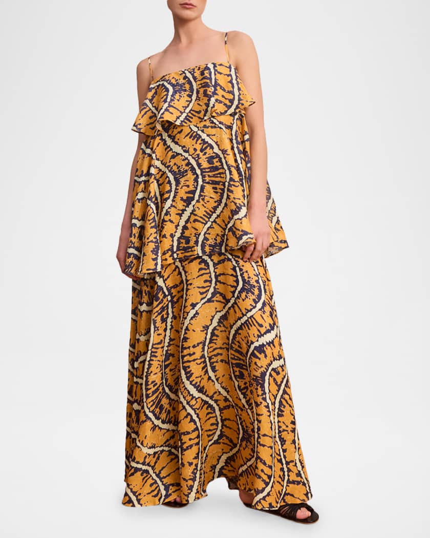 ALEMAIS Ripple Layered Maxi Dress | Neiman Marcus