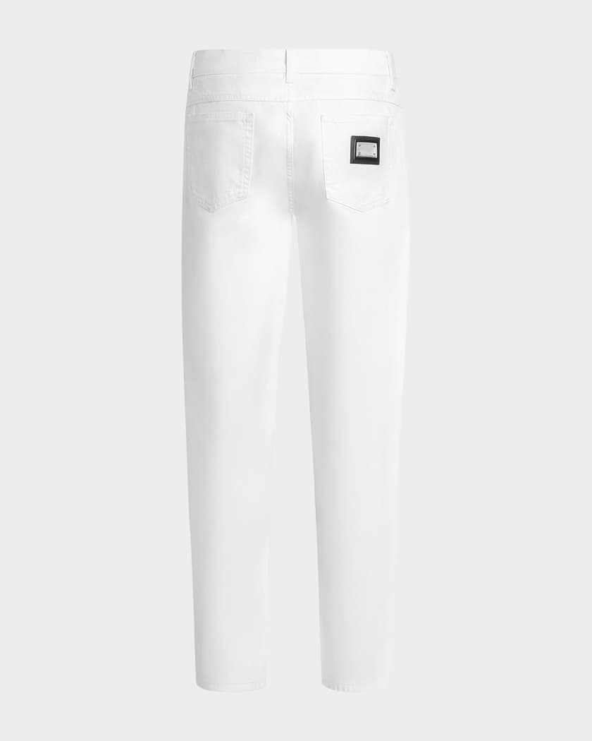 Dolce&Gabbana Men's White Denim Skinny Jeans | Neiman Marcus