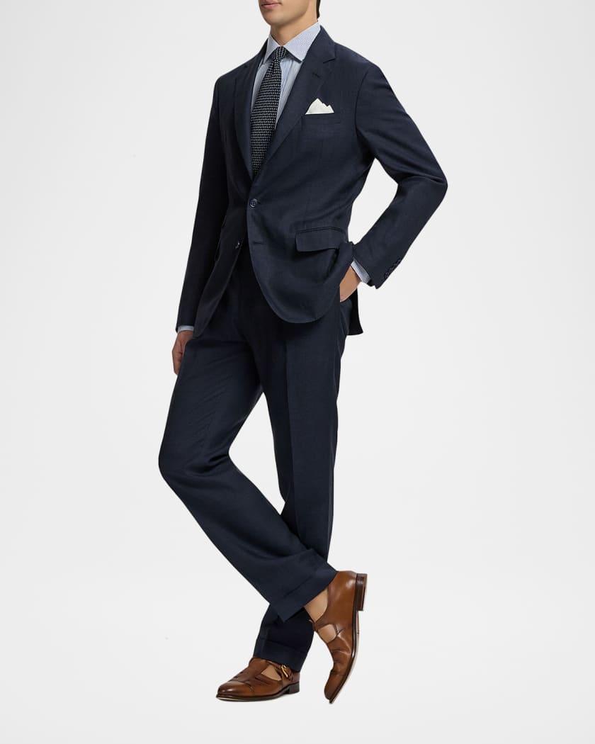 Ralph Lauren Purple Label Men's Cashmere and Silk Glen Plaid