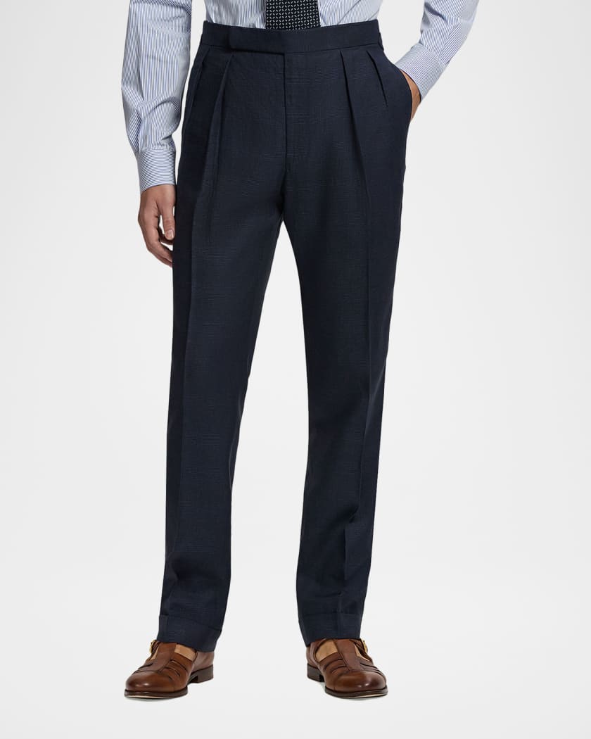 Ralph Lauren Purple Label Men's Cashmere and Silk Glen Plaid