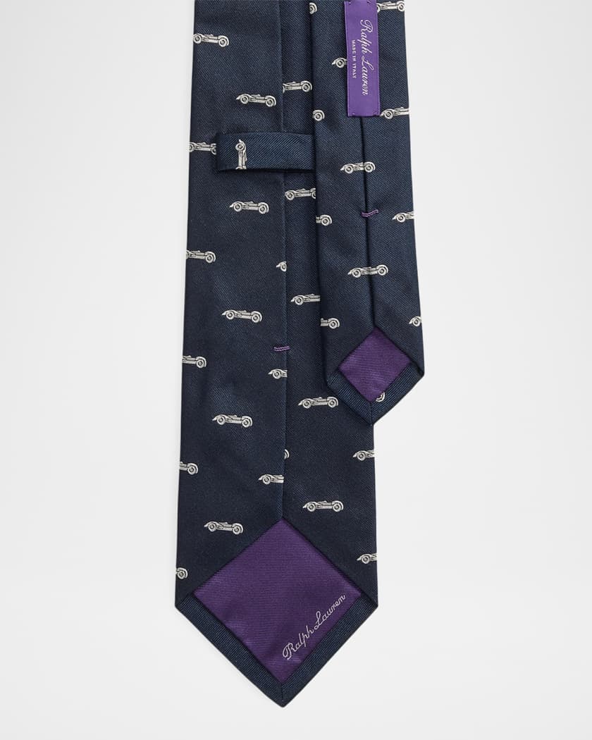Ralph Lauren Purple Label Men's Silk Racecar Tie | Neiman Marcus