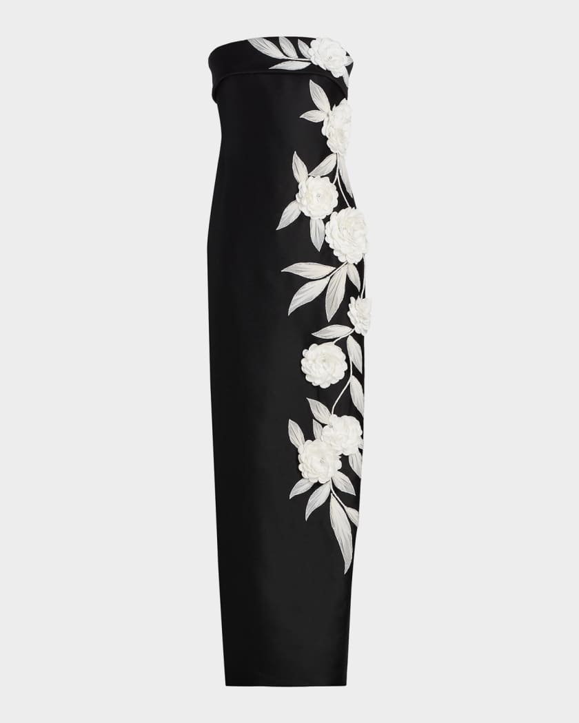 badgley mischka black and white dress Vintage Black and White Evening Gown Dress by Badgley Mischka Size Medium  Large// Black and White Color Block Evening Gown