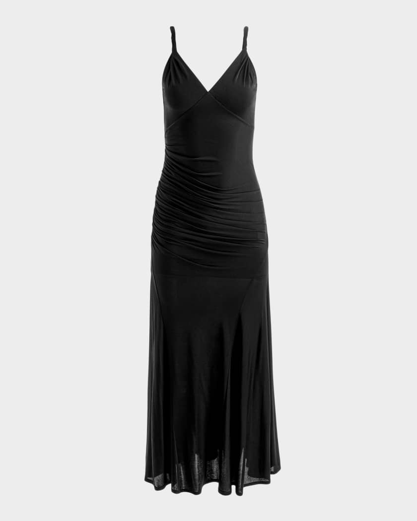 ALICE + OLIVIA Bianca Twist-Strap Maxi Dress | Neiman Marcus