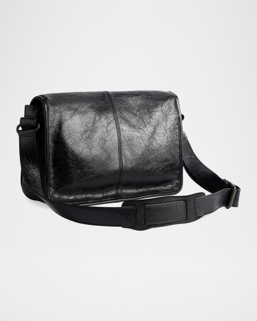 Balenciaga Men's Le City Flap Messenger Bag in Arena Lambskin