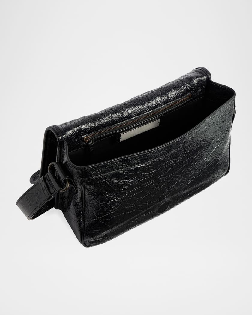 Balenciaga Men's Le City Flap Messenger Bag in Arena Lambskin
