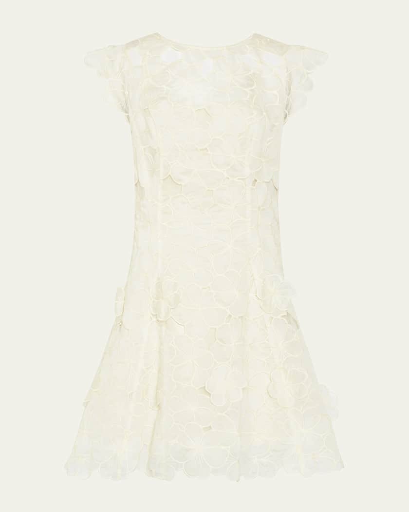 Milly Myla Embroidered Mini Dress | Neiman Marcus