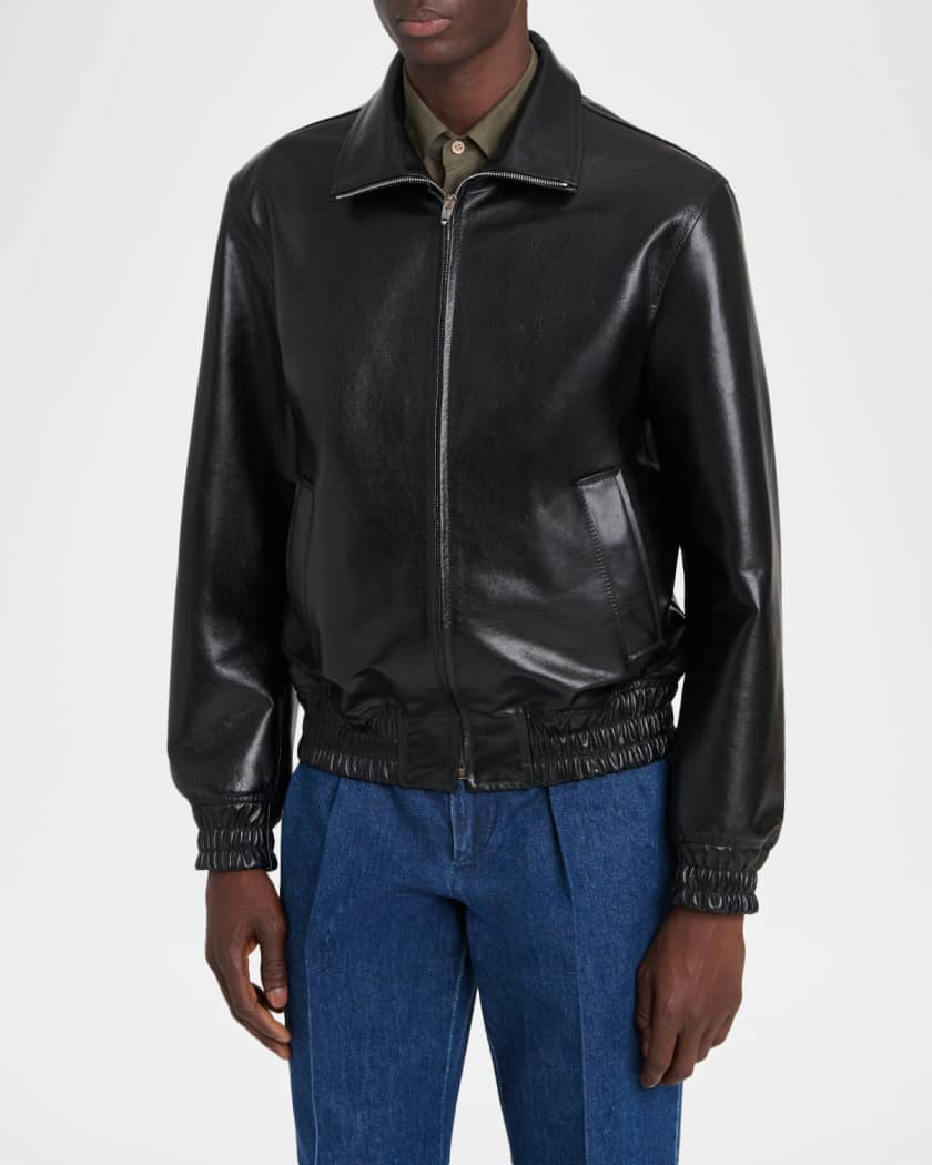 Valentino Garavani Leather Jacket | Neiman Marcus