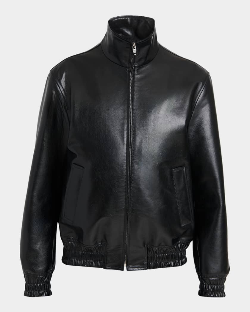 VALENTINO レザージャケット Valentino Garavani Leather Jacket | Neiman Marcus