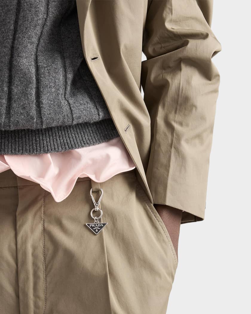 Prada Men's Cotton Pants w/ Key Ring | Neiman Marcus