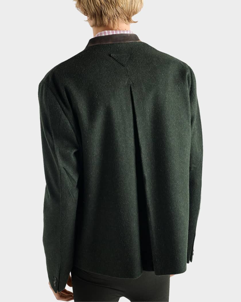 Prada Men's Single-Breasted Wool Jacket | Neiman Marcus