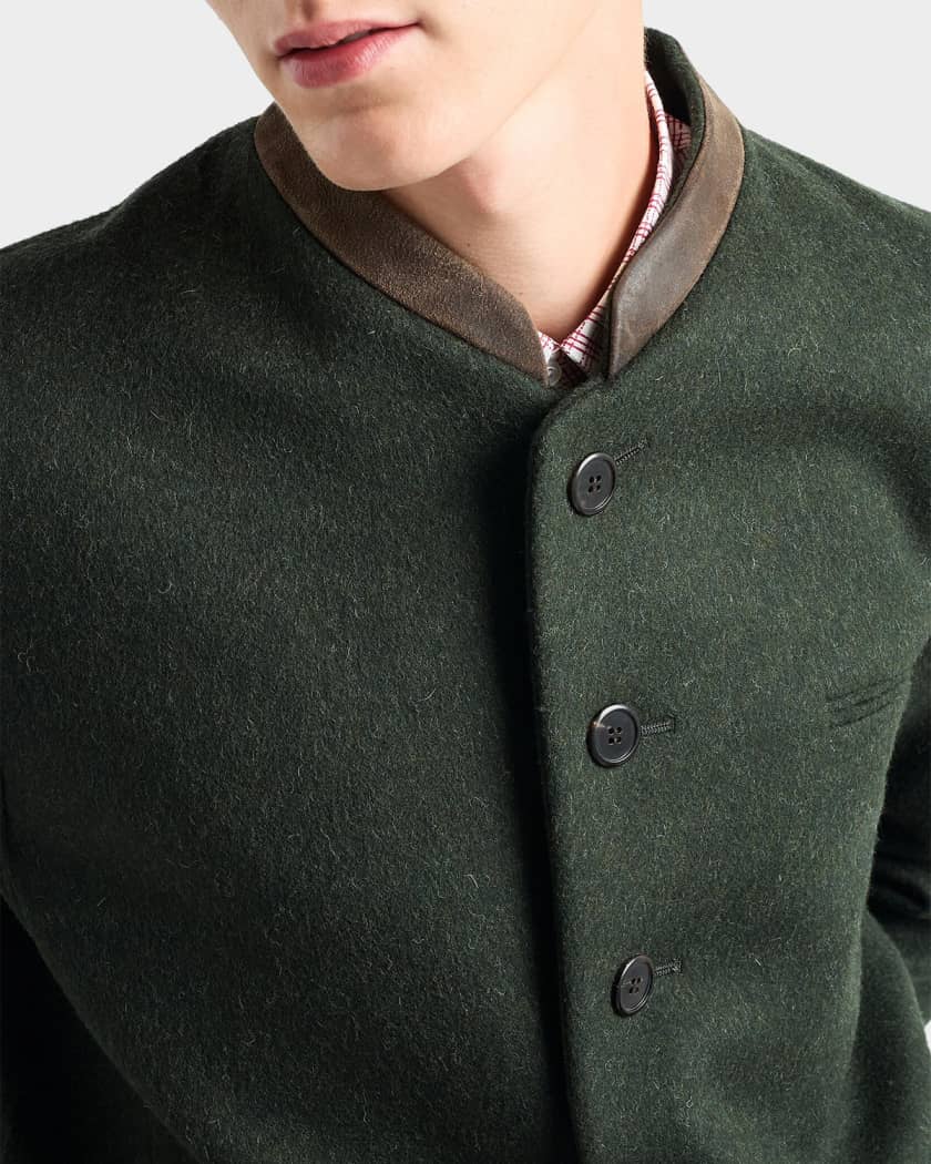Prada Men's Single-Breasted Wool Jacket | Neiman Marcus