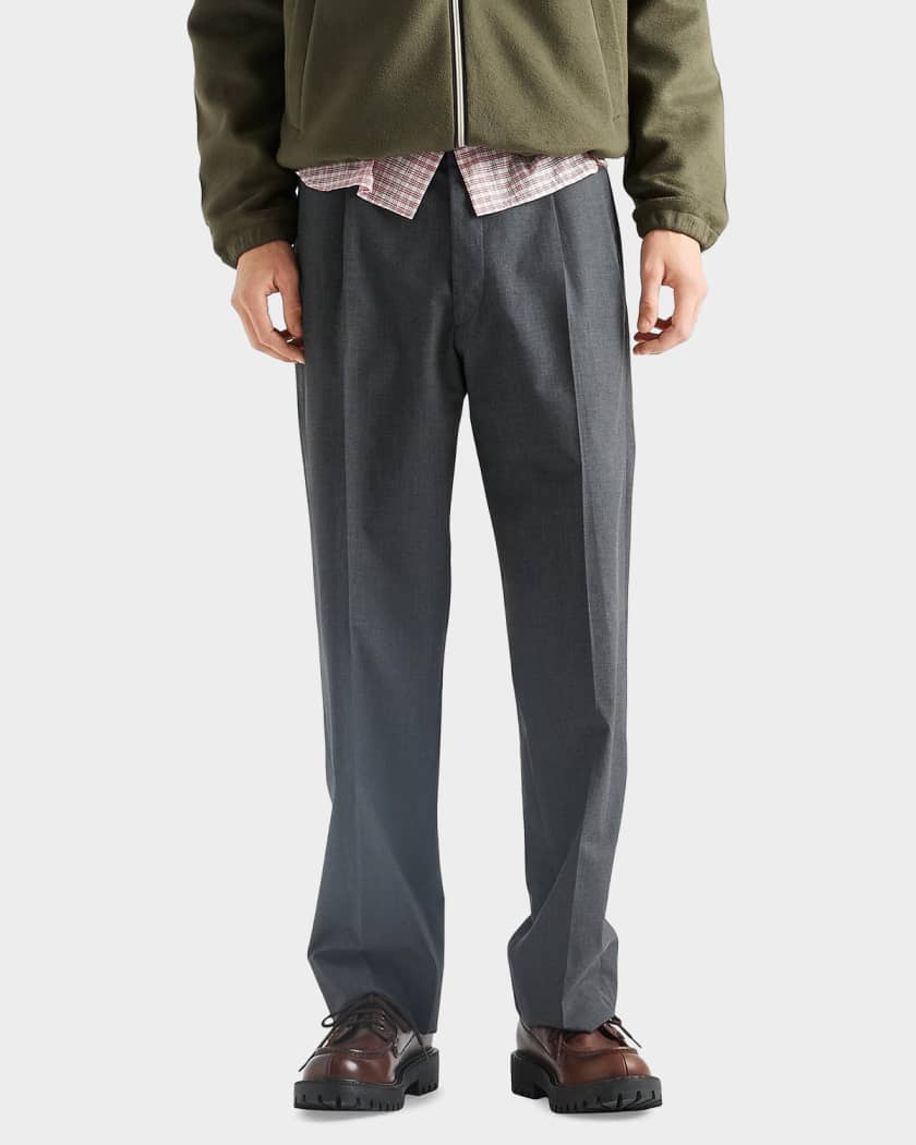 Prada Men's Tailored Wool Pants | Neiman Marcus