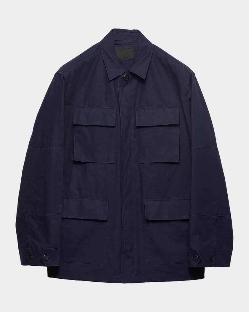 Prada Men's Cotton Safari Jacket | Neiman Marcus