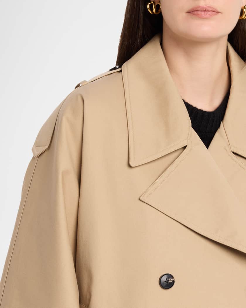 Co Dolman Cropped Trench Coat | Neiman Marcus