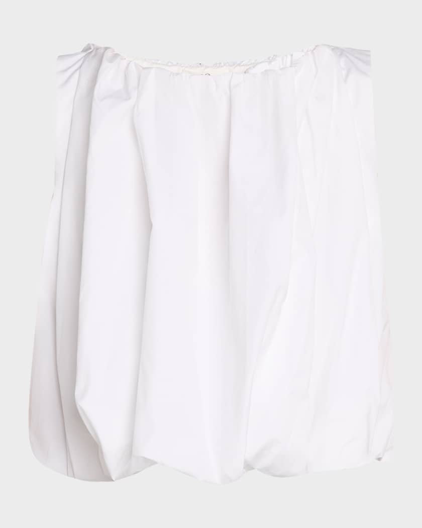 Co Sleeveless Cotton Bubble Crop Top | Neiman Marcus