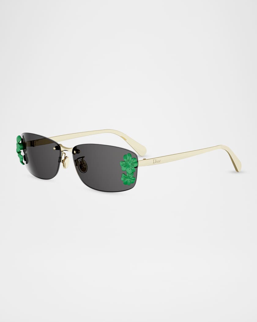 Dior Dior Clover S1U Metal Rectangular Sunglasses | Neiman Marcus