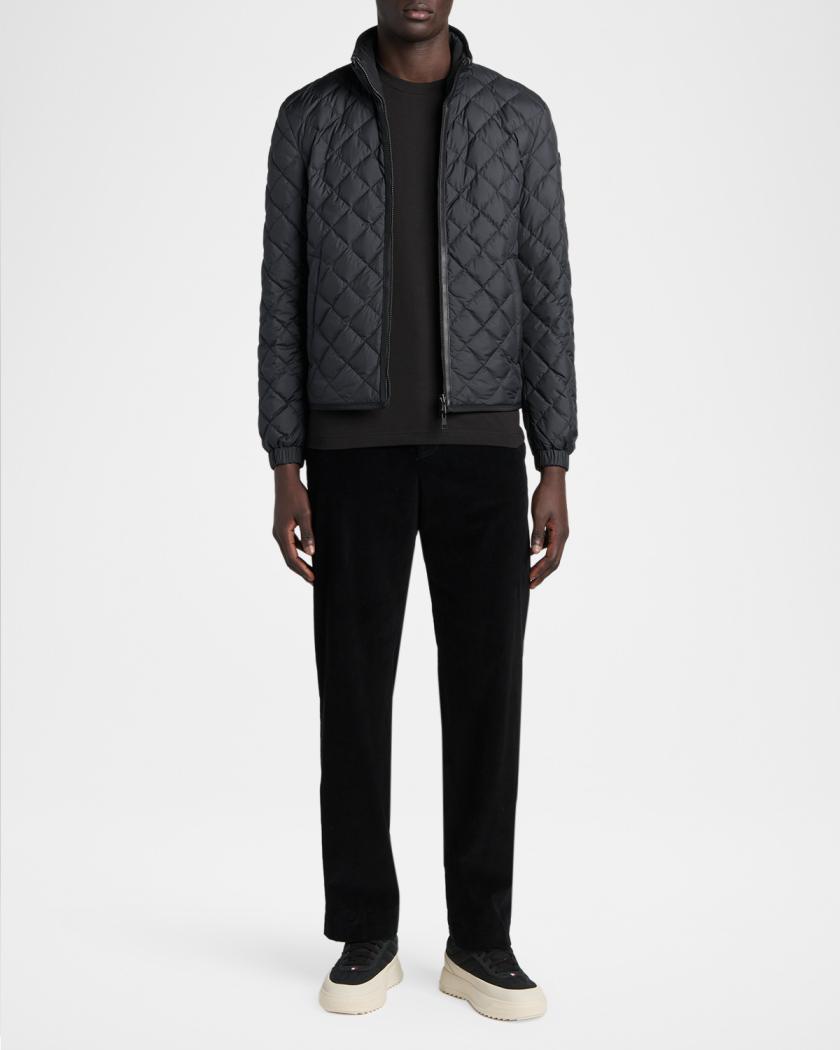 Moncler Men's Avrelie Diamond Quilted Padded Shirt Jacket | Neiman