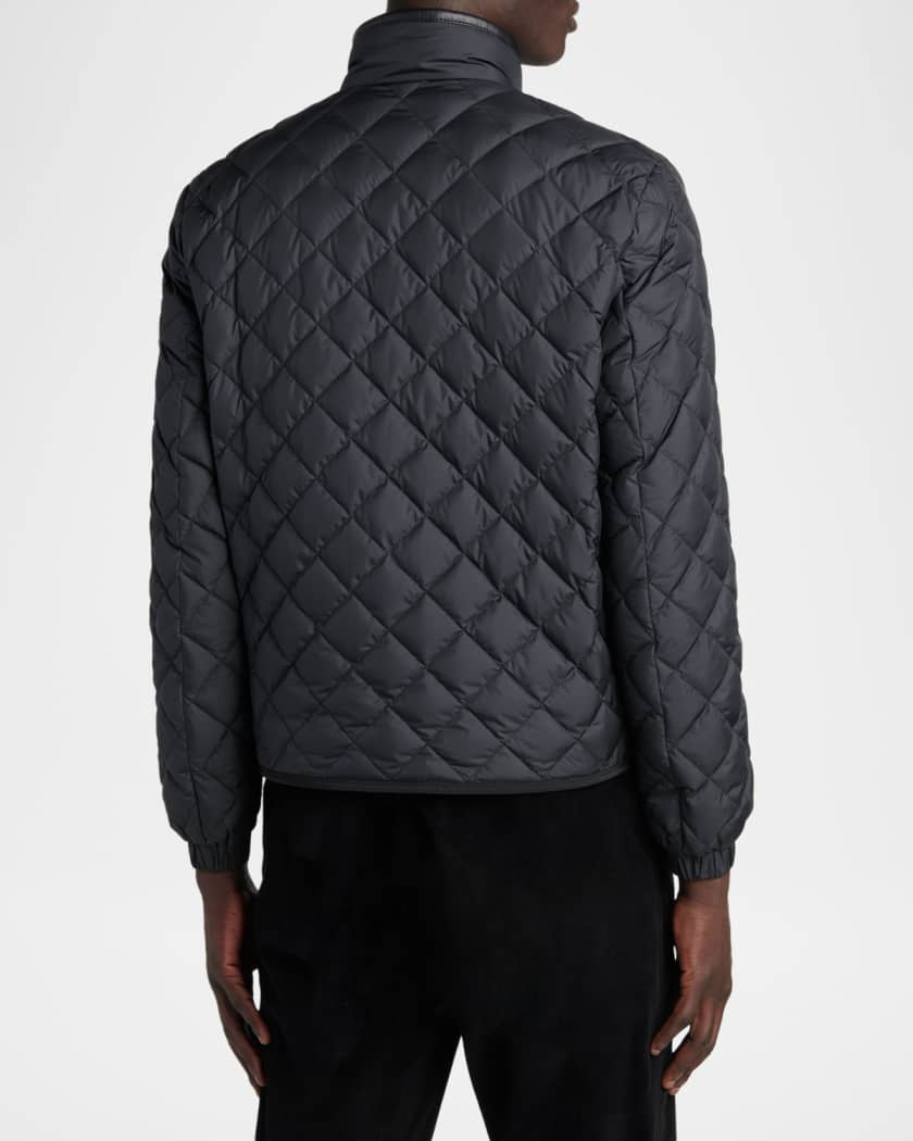 Moncler Men's Avrelie Diamond Quilted Padded Shirt Jacket | Neiman