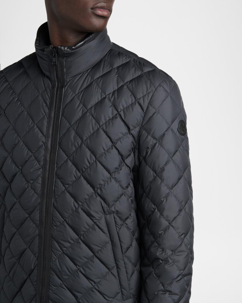 Moncler Men's Avrelie Diamond Quilted Padded Shirt Jacket | Neiman