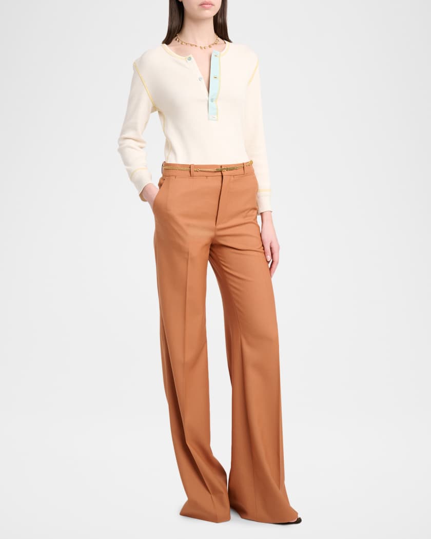 Chloe Ribbed Cotton Jersey Top | Neiman Marcus