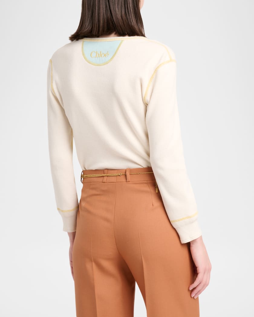 Chloe Ribbed Cotton Jersey Top | Neiman Marcus