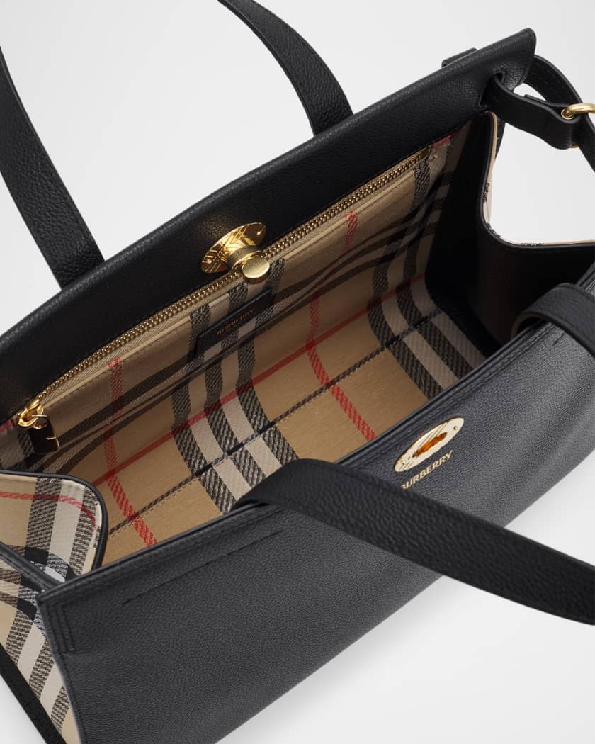 Burberry Cotswolds Small Check Leather Tote Bag | Neiman Marcus