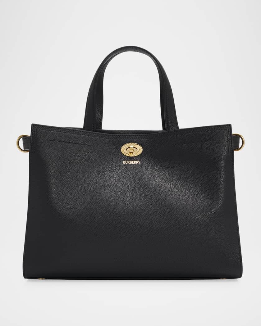 Burberry Cotswolds Small Check Leather Tote Bag | Neiman Marcus
