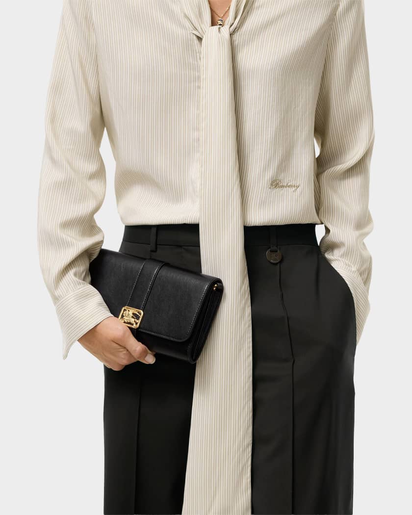 Burberry Rider Chain Strap Leather Wallet | Neiman Marcus