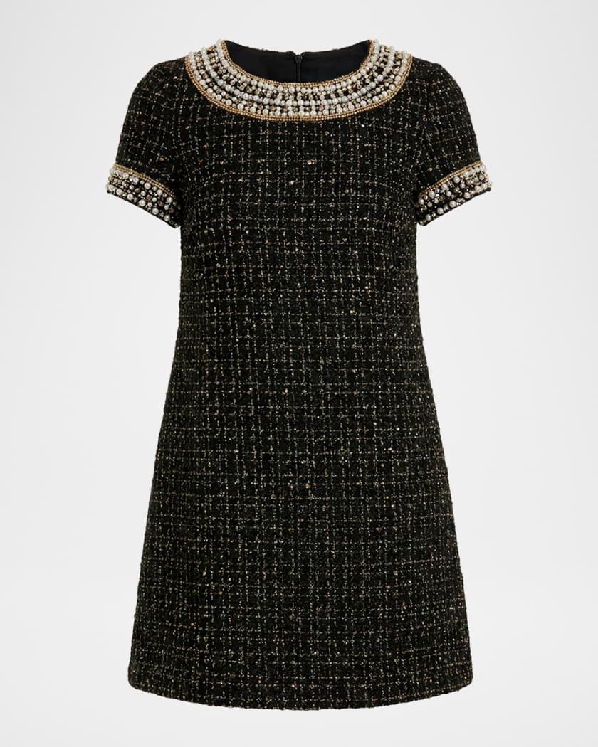 mac duggal black and gold dress Mac Duggal - Black Hand Embellished Long Sleeve A Line Gown main image 0