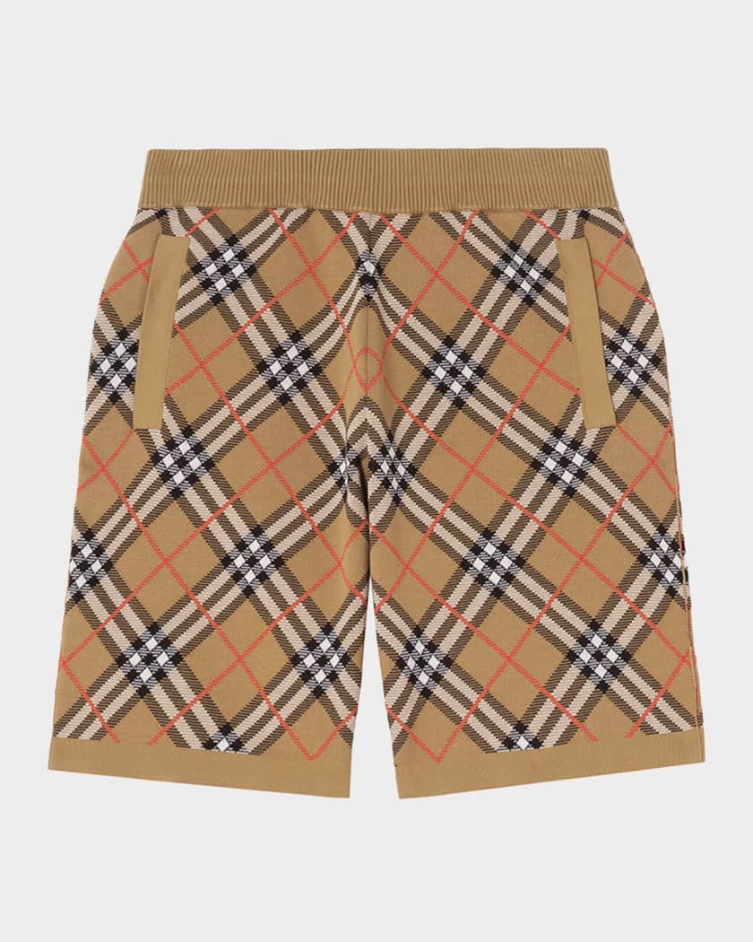 Burberry Men's Gawain Check Cotton-Blend Shorts | Neiman Marcus