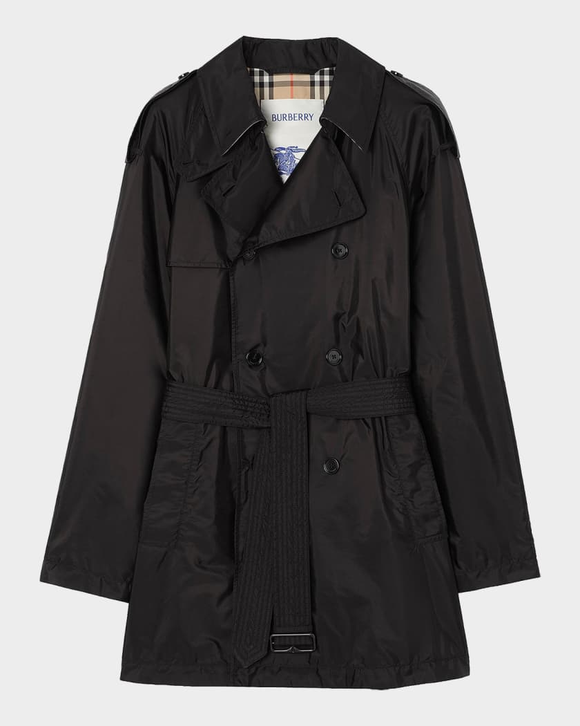 Burberry Men's Leadenham Nylon Trench Jacket | Neiman Marcus