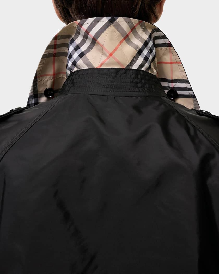 Burberry Men's Leadenham Nylon Trench Jacket | Neiman Marcus