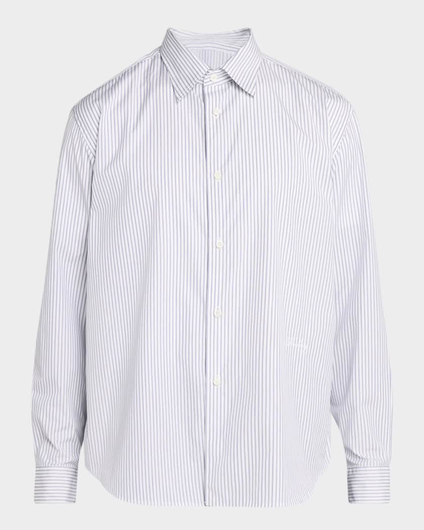 Burberry Men's Relaxed Cotton Stripe Sport Shirt | Neiman Marcus